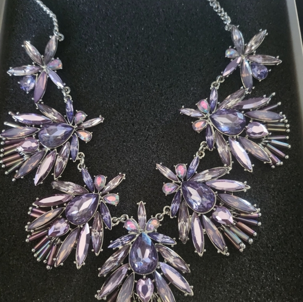 Lavender Bib Necklace